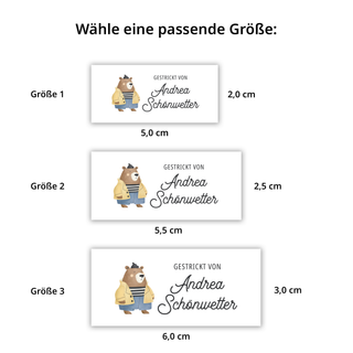 Niedliche Labels zum Aufnähen