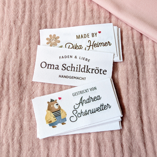 Niedliche Labels zum Aufnähen
