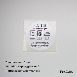 Aufkleber "Oh, Hi!"