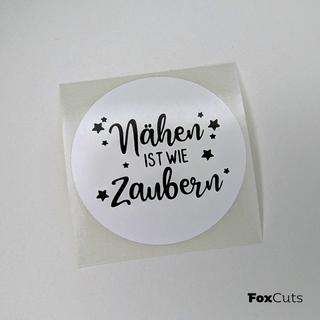 Aufkleber "Nähen ist wie Zaubern"