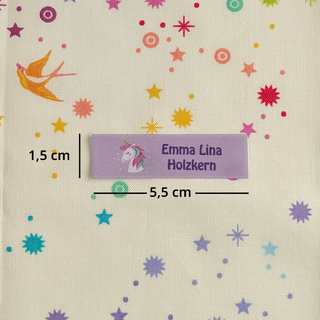 Namenslabel zum Aufnähen, 5,5 cm breit
