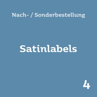 Nach-/Sonderbestellung: Satinlabel mit Motiv / Logo