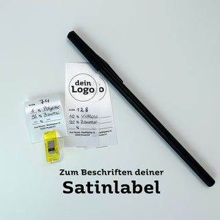 Textilmarker fein - Stift zur Beschriftung von Satinlabeln, schwarz