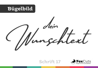 Schriftzug zum Aufbügeln – Schrift 17 - FoxCuts