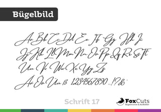 Schriftzug zum Aufbügeln – Schrift 17 - FoxCuts